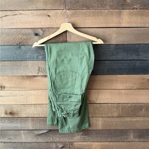 Vintage Military OG-107 Utility Pants Olive Cotton Sateen Vietnam Era Small